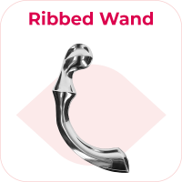 Obojstranné kovové dildo Ribbed Wand