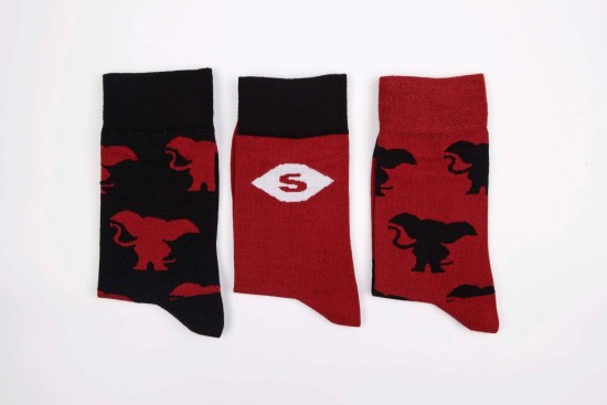 Merch – hravé slonie ponožky Růžový Slon (3 ks)