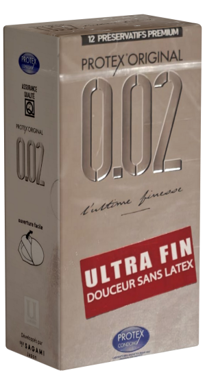 Protex Single: Original 0.02 Ultime Finesse, 12 latex free condoms