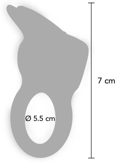 Vibračný erekčný krúžok Silicone Rabbit