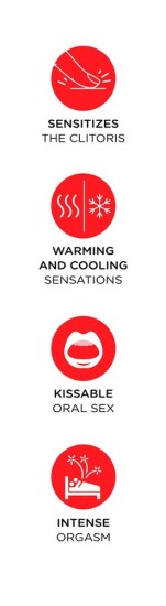 Bozkávatelné kvapky na klitoris s hrejivým efektom Mint Kiss (30 ml)