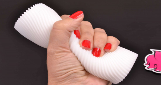 Tenga 3D Zen masturbátor, stláčanie
