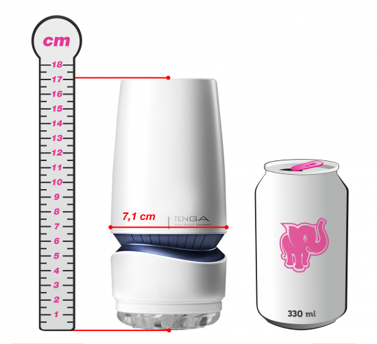 Tenga Aero Cobalt Ring masturbátor (17,3 cm)