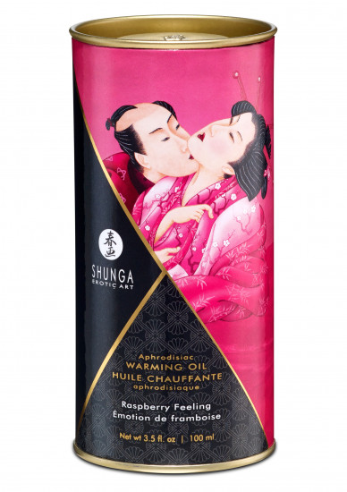 Shunga afrodiziakálny hrejivý sľúbateľný olej – Sweet Raspberry (100 ml)
