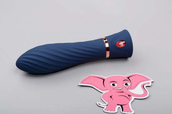 Vibrátor z dvojitého silikónu Blue Velvet (15 cm)