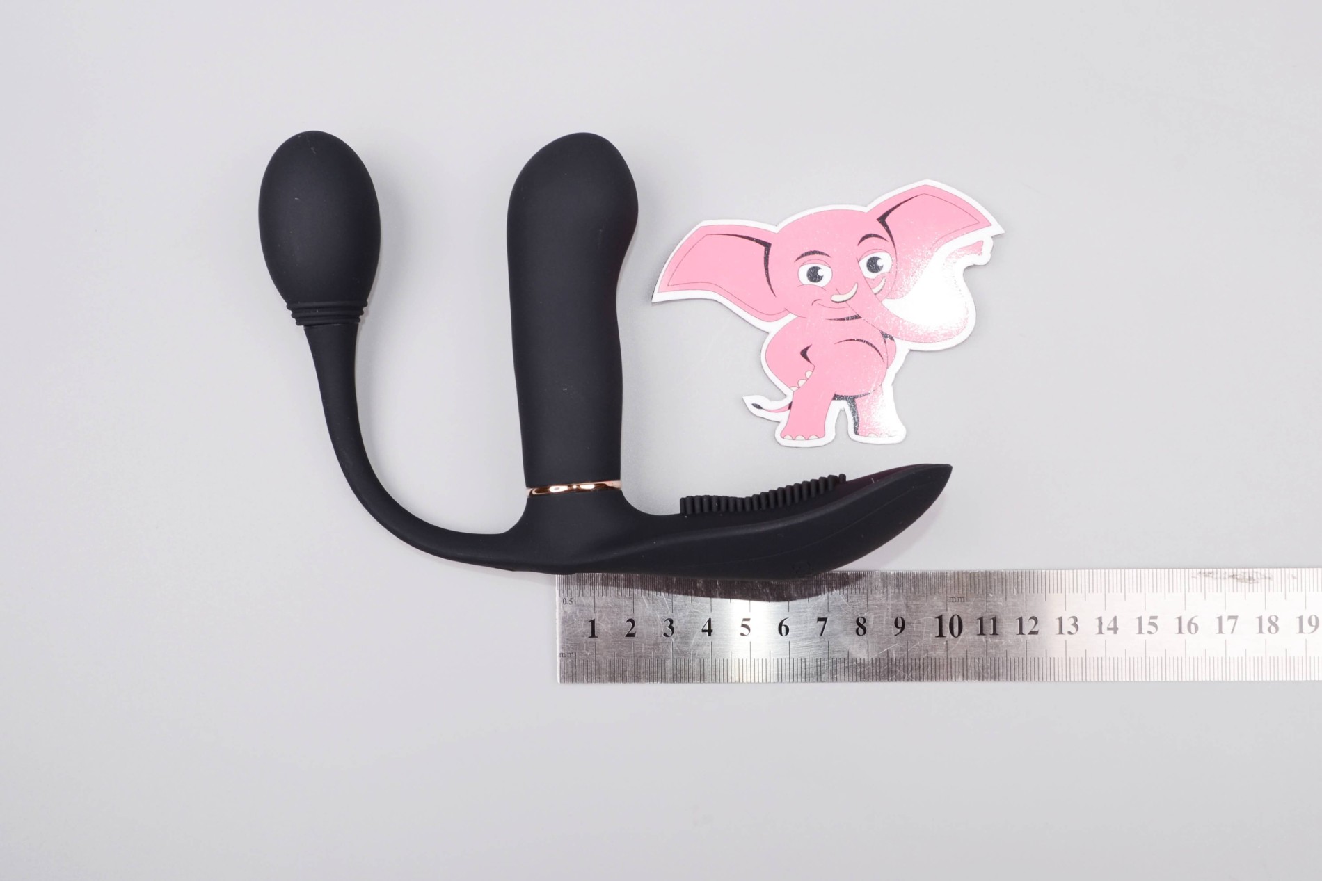 Nohavičkový vibrátor Triple Love s diaľkovým ovládaním, rozmery