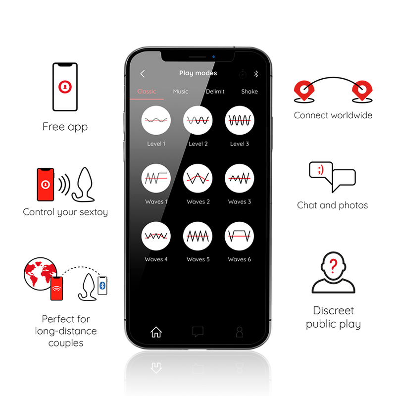 Oninder vibračný análny kolík s mobilnou aplikáciou