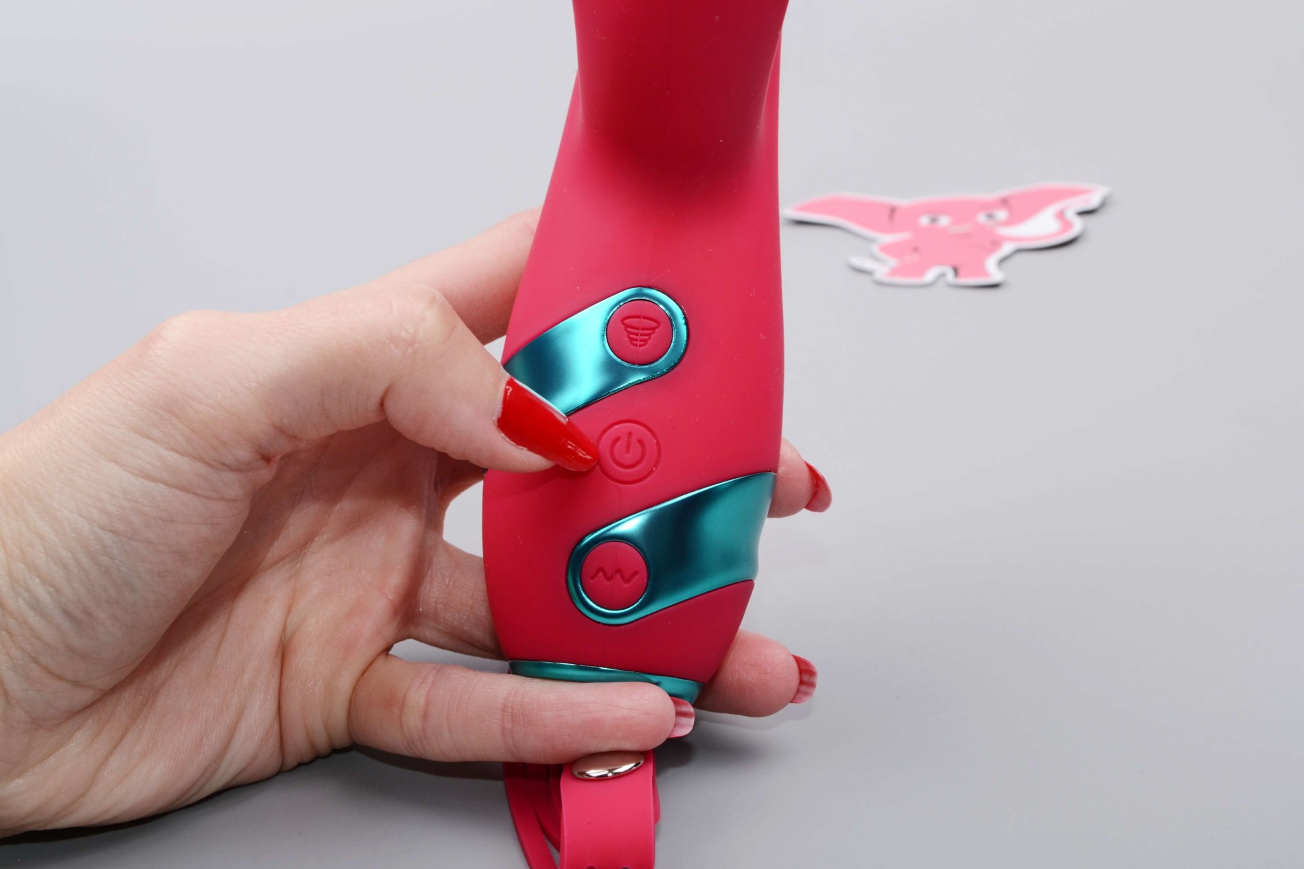 Adore Magenta G Touch tlakový vibrátor (22,8 cm), zapínanie