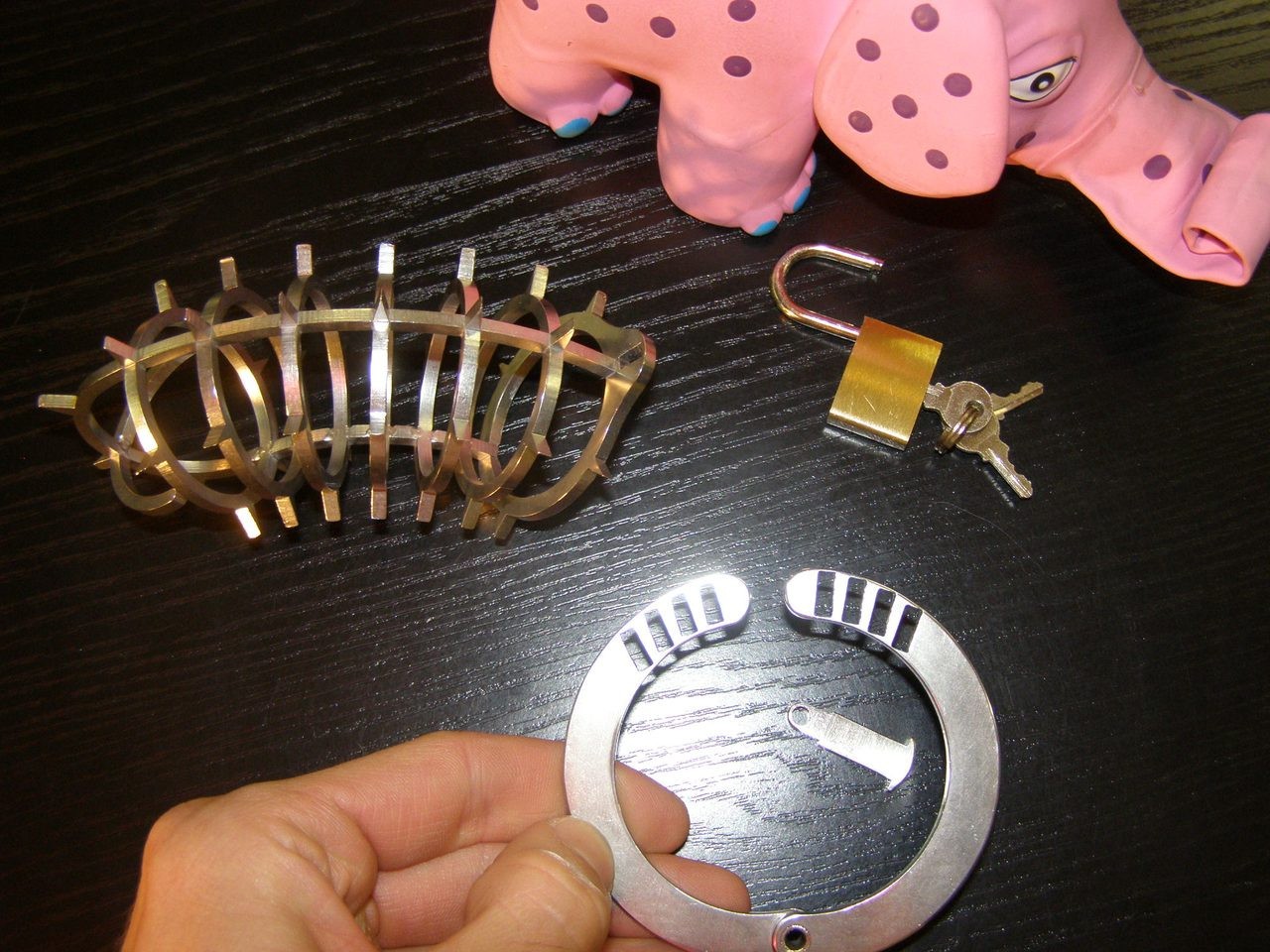 Pás cudnosti muži - kovová klietka