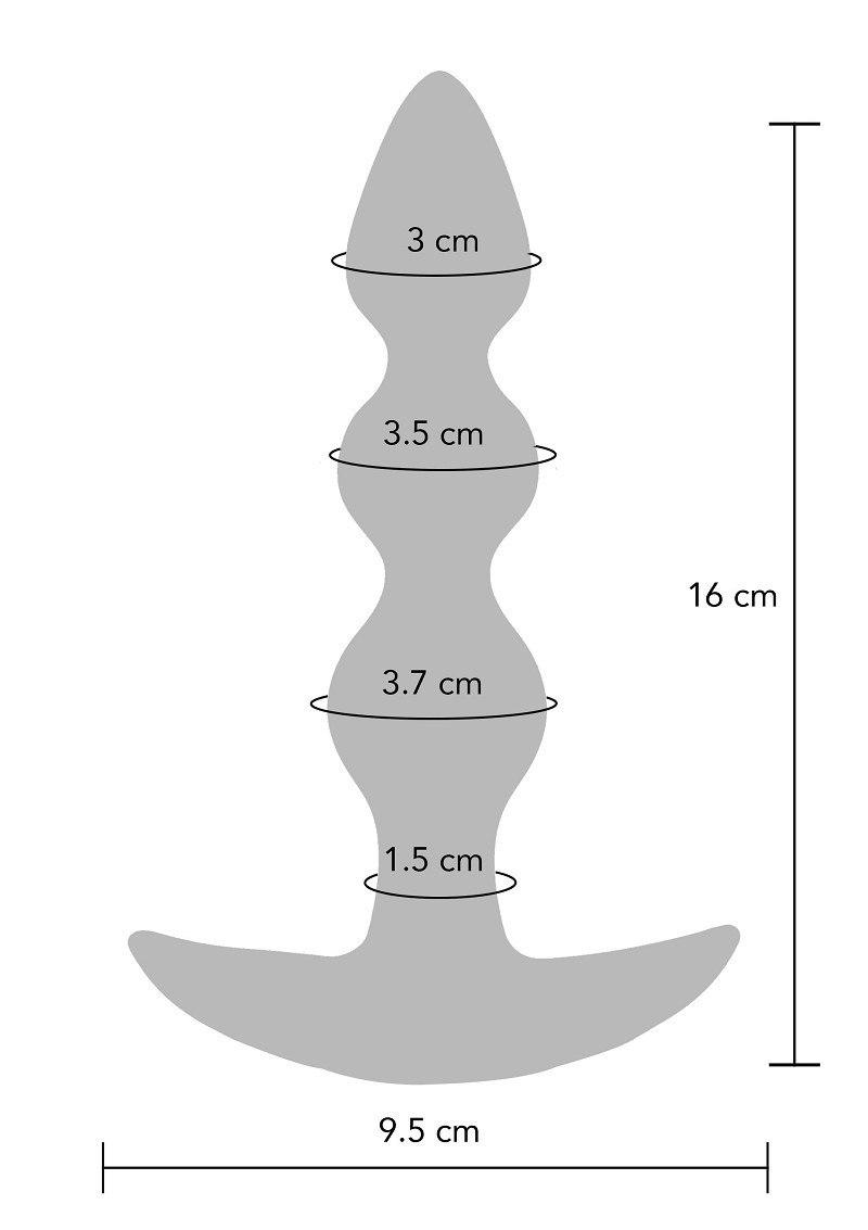 Vibračné análne guličky Buttocks Bold Beaded s diaľkovým ovládaním