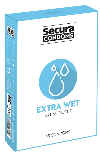 Secura Extra Wet - extra lubrikované kondómy (48 ks)