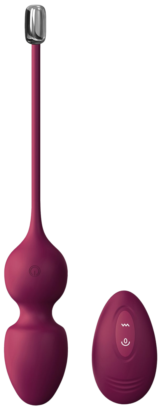 Vibračné venušine guľôčky Juicy Plum s diaľkovým ovládaním