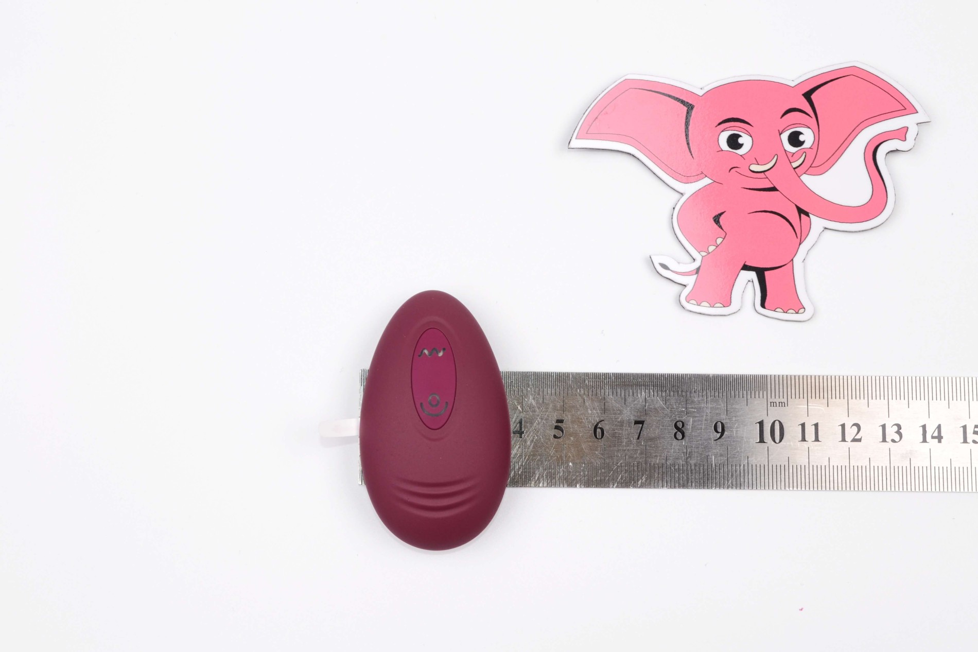 Vibračné venušine guľôčky Juicy Plum s diaľkovým ovládaním, rozmery