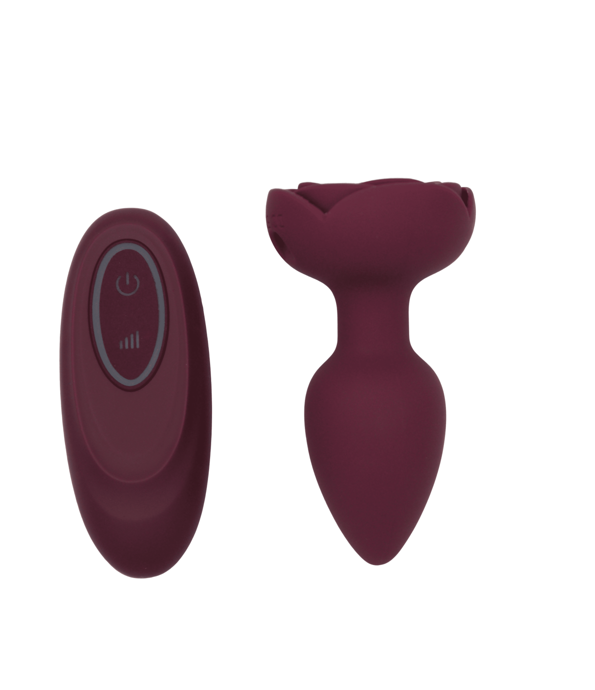 Svietiaci análny kolík s dotykovým tlačidlom Rose Flash (9,5 cm)