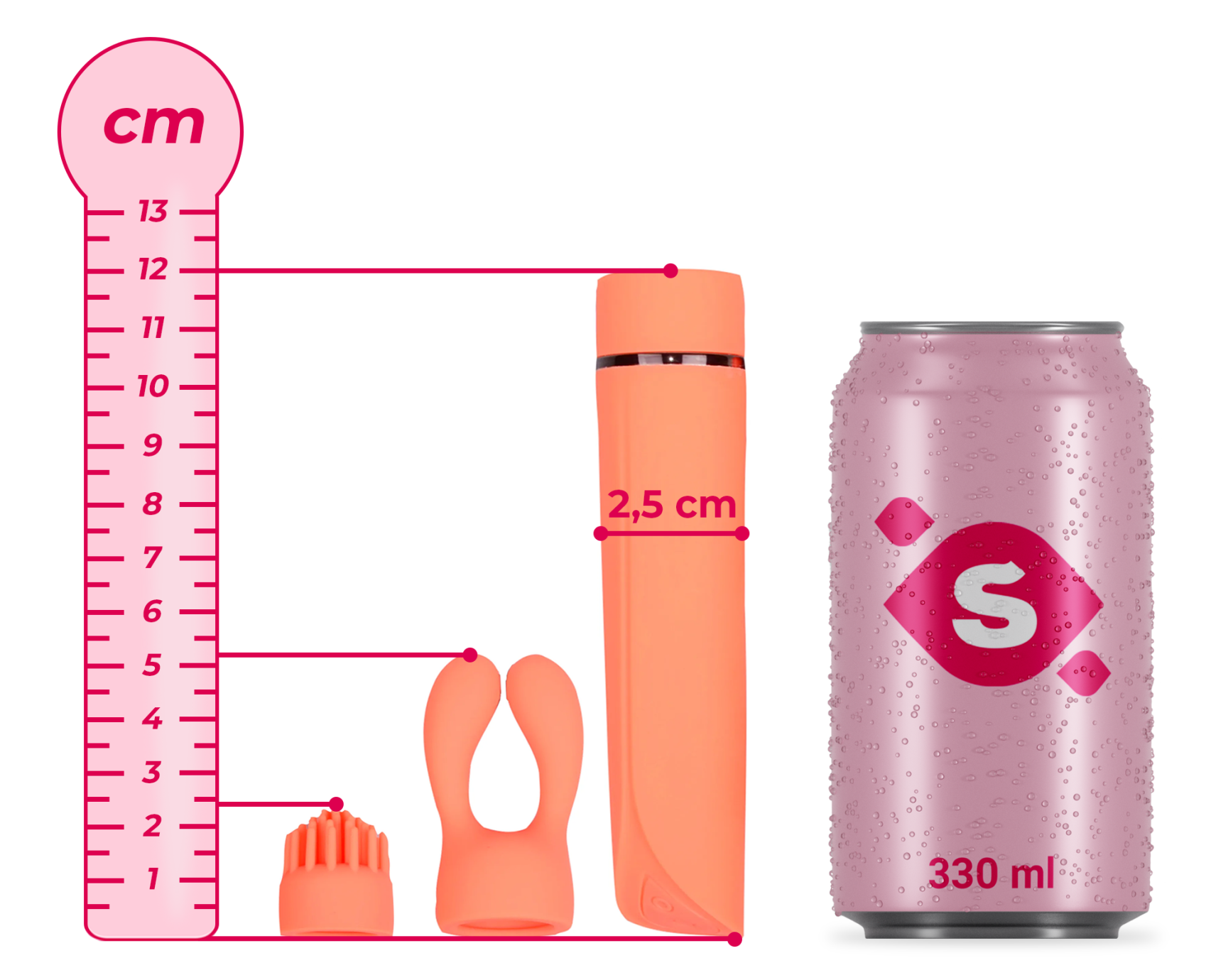 Vibrátor Funny Orange Next Gen (12 cm) + darček Toybag