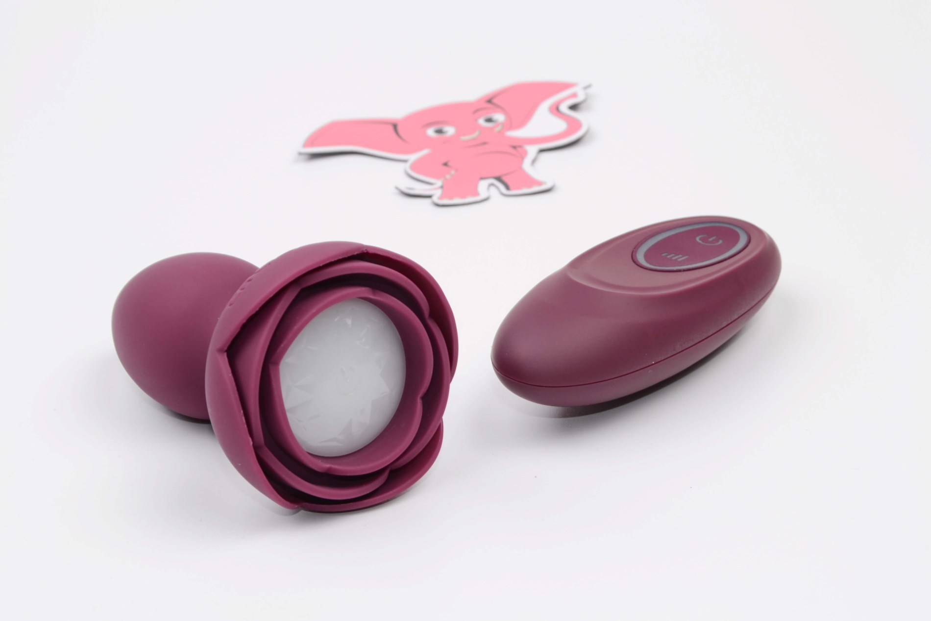 Svietiaci análny kolík s dotykovým tlačidlom Rose Flash (9,5 cm)