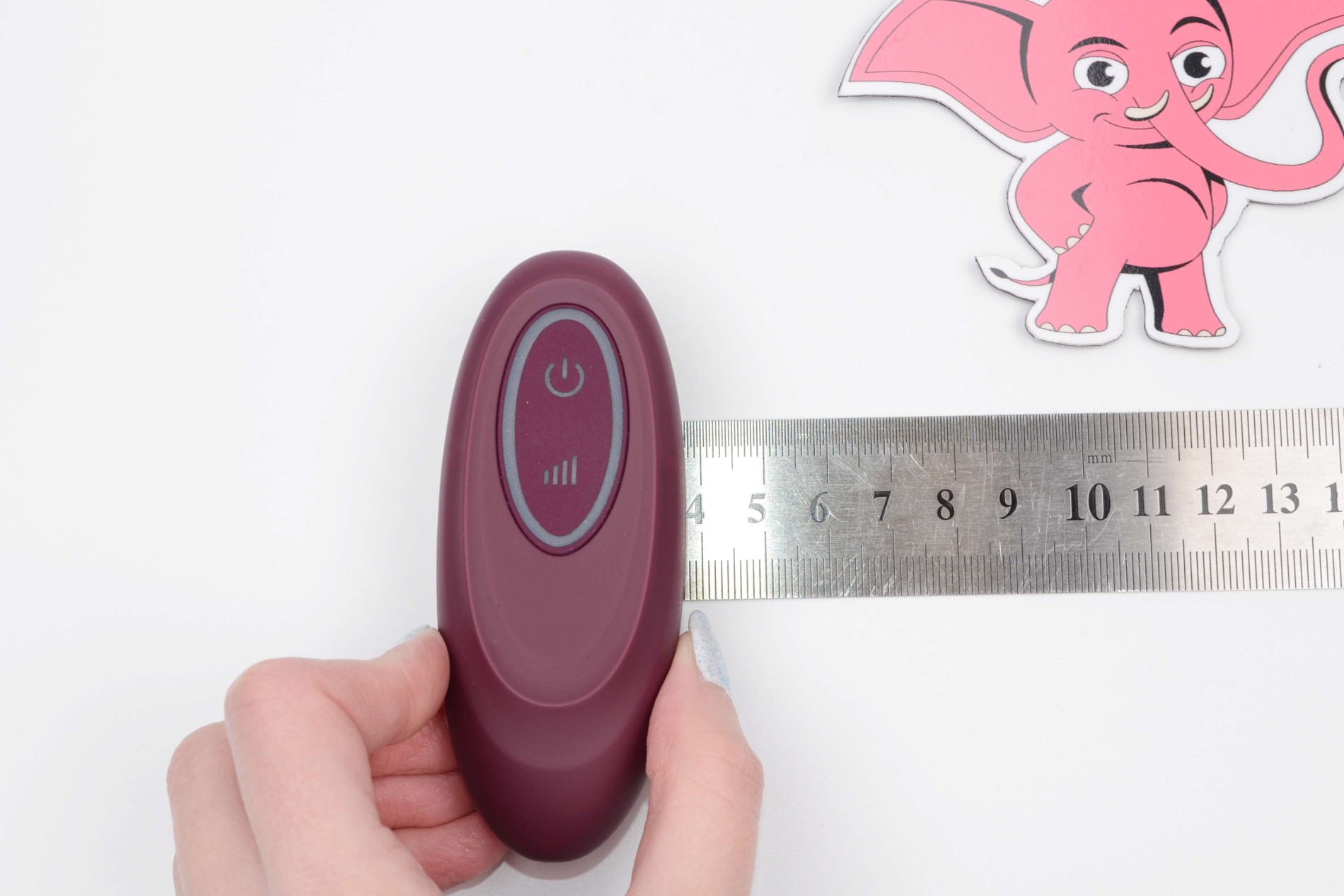 Svietiaci análny kolík s dotykovým tlačidlom Rose Flash (9,5 cm)