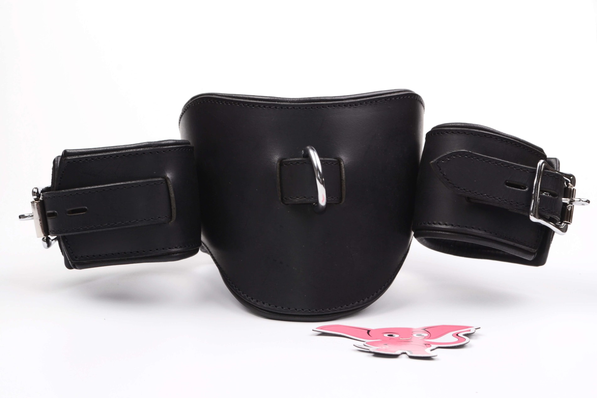 Kožený obojok s putami na ruky Leatherix RestrainMe