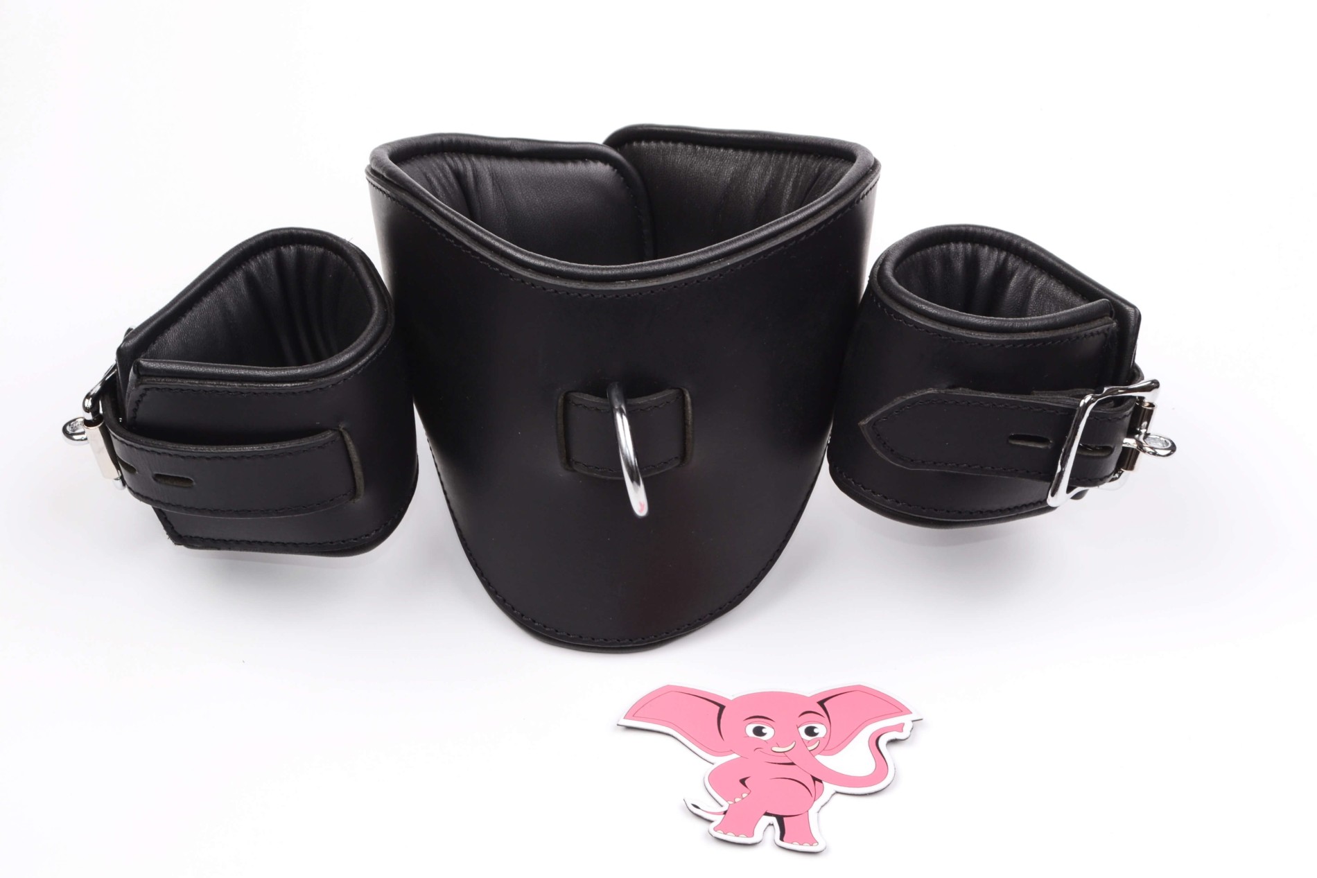 Kožený obojok s putami na ruky Leatherix RestrainMe