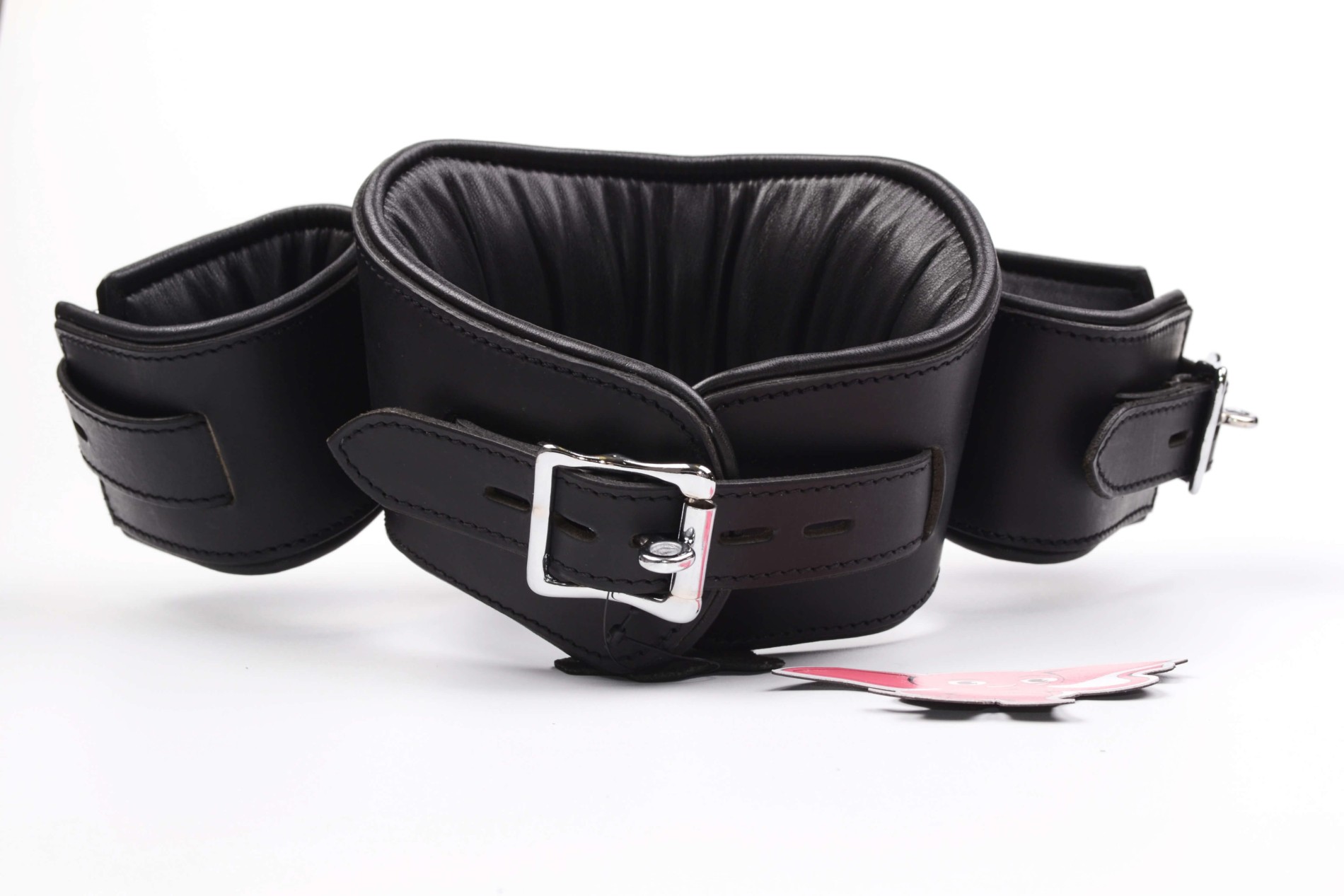 Kožený obojok s putami na ruky Leatherix RestrainMe