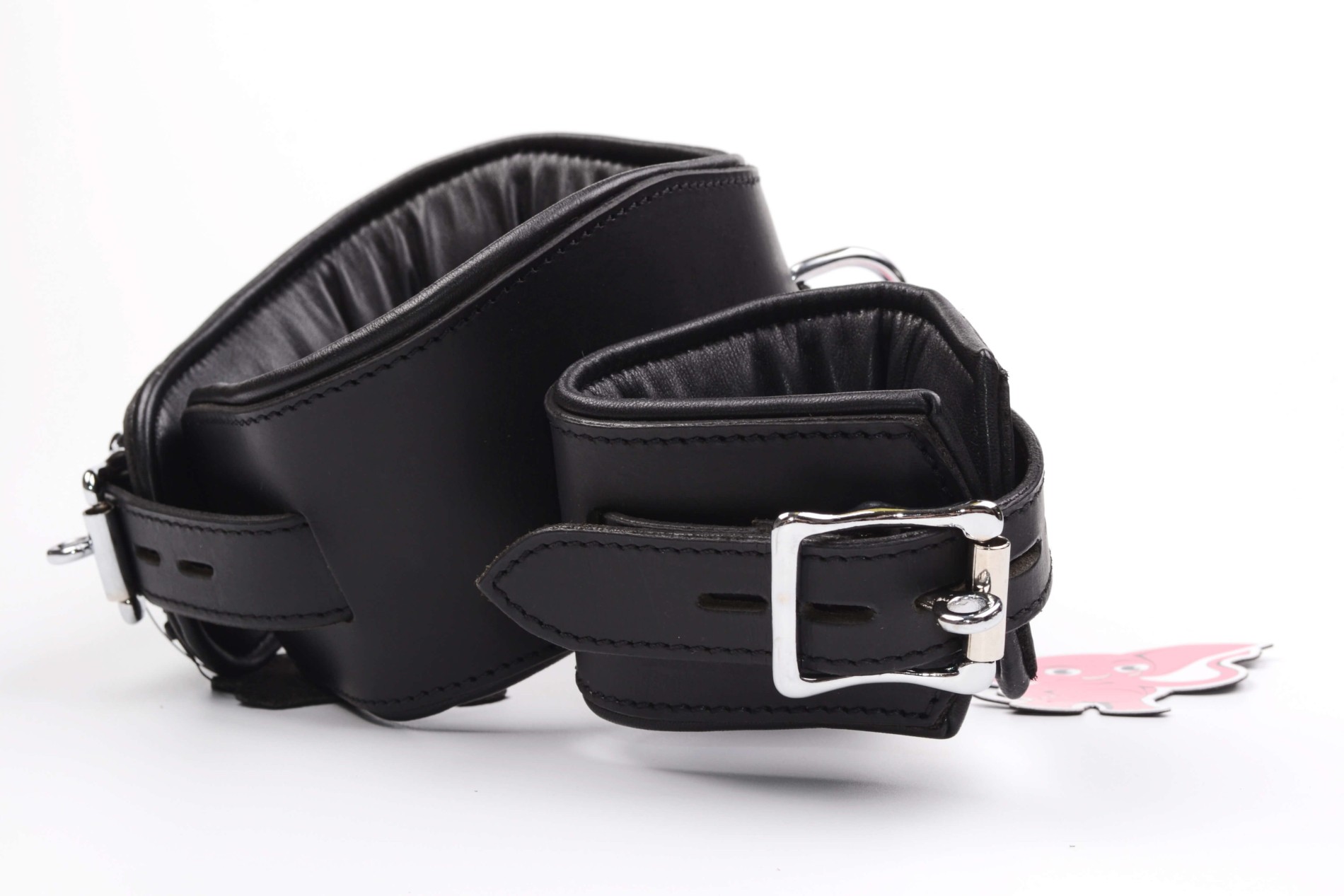 Kožený obojok s putami na ruky Leatherix RestrainMe