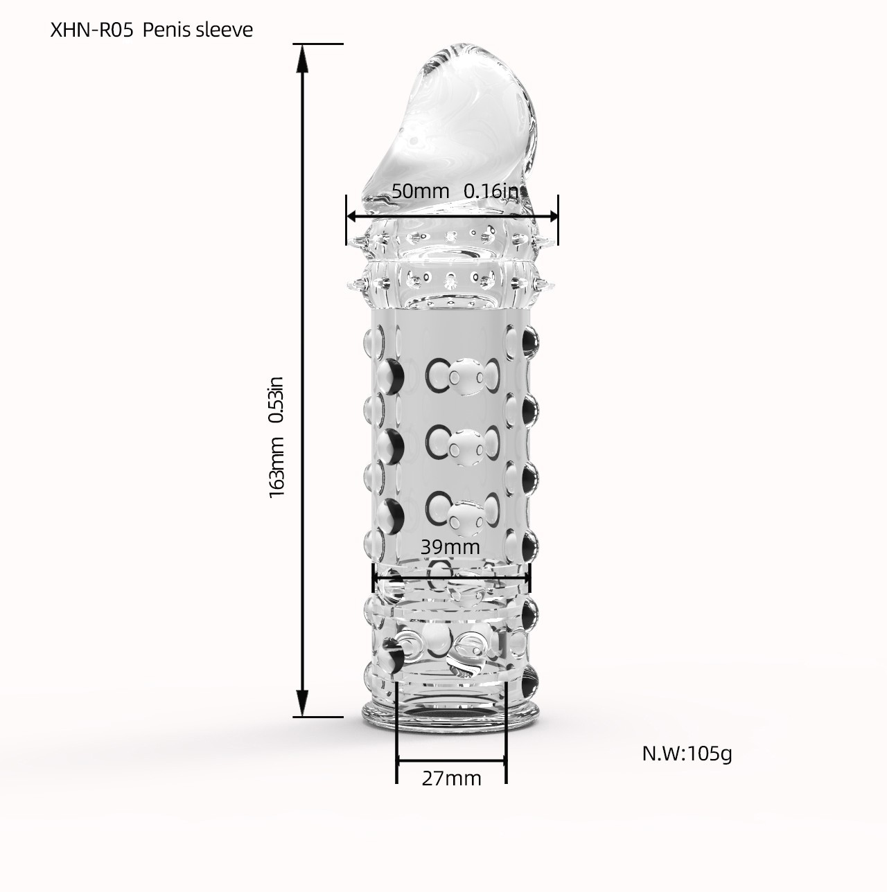Predlžovací návlek na penis Adon