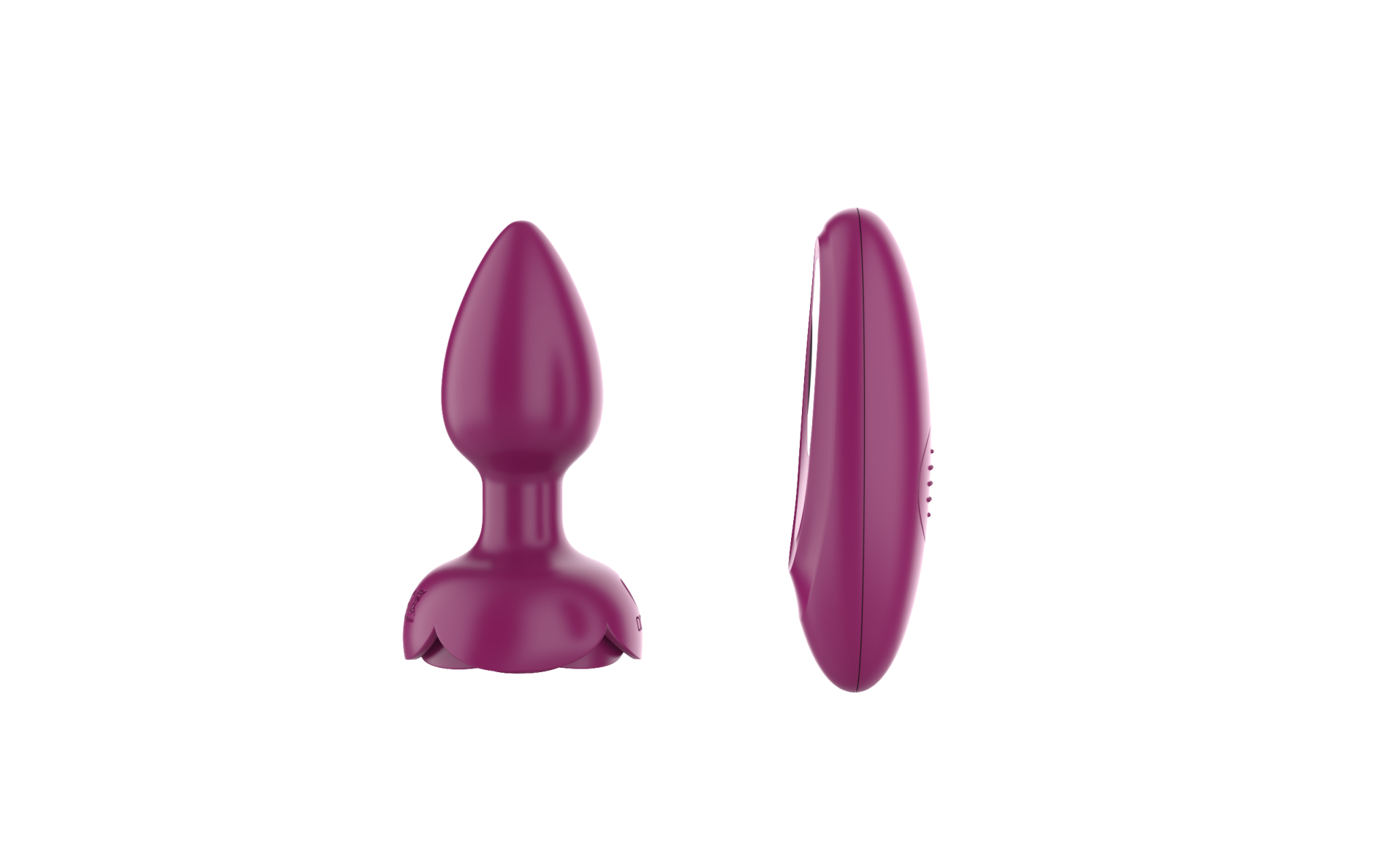 Svietiaci análny kolík s dotykovým tlačidlom Rose Flash (9,5 cm)