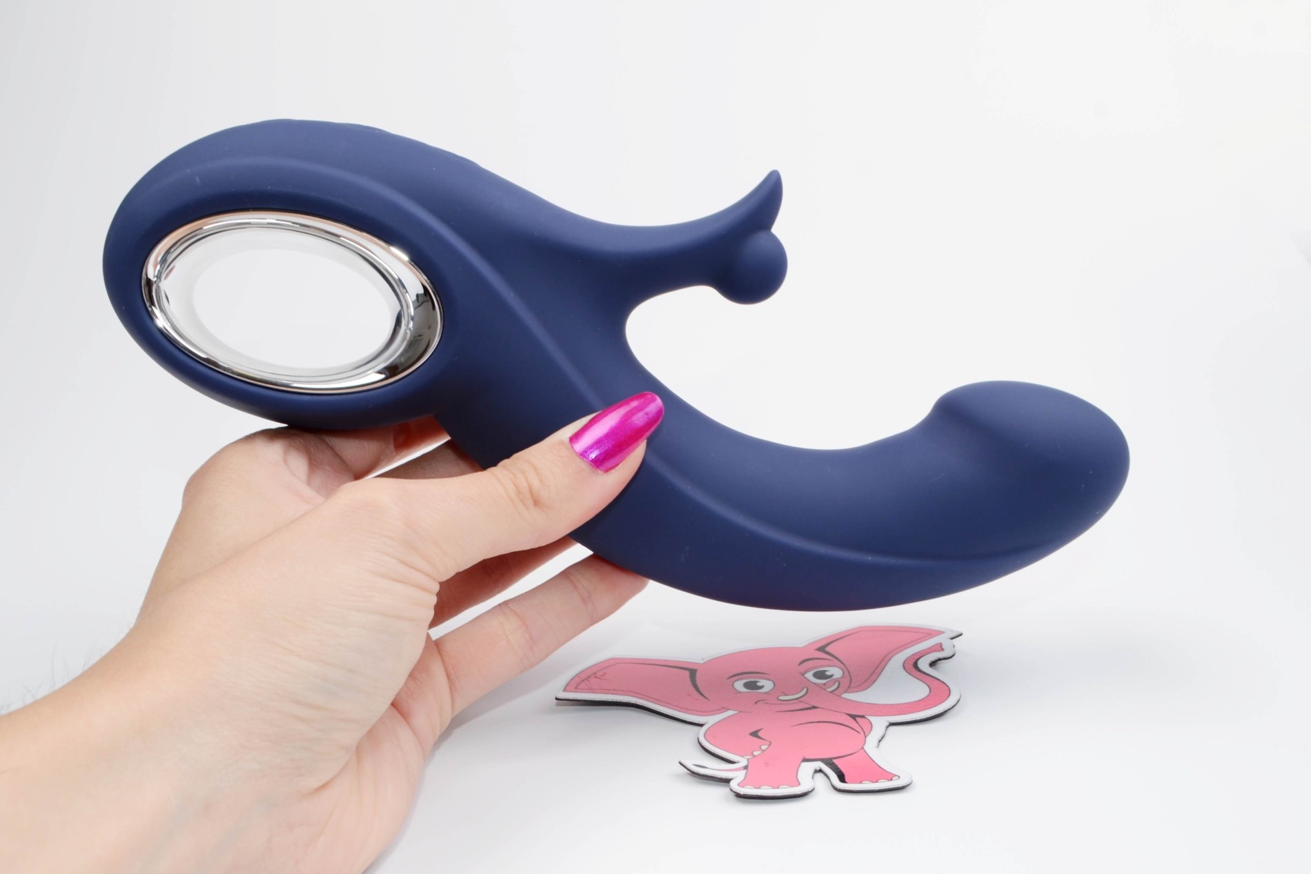 Vibrátor s výbežkom na klitoris Blissful G-Spot Thrill (20 cm)