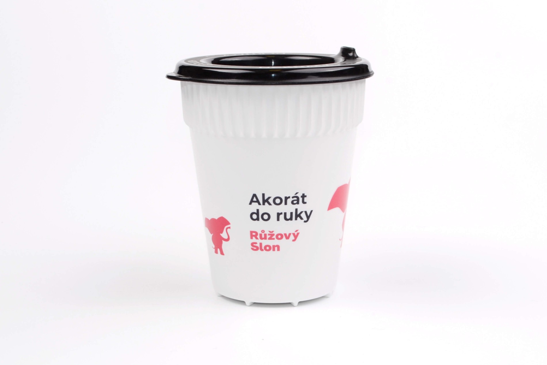 Merch – hravý sloní téglik Růžový Slon (0,3 l)
