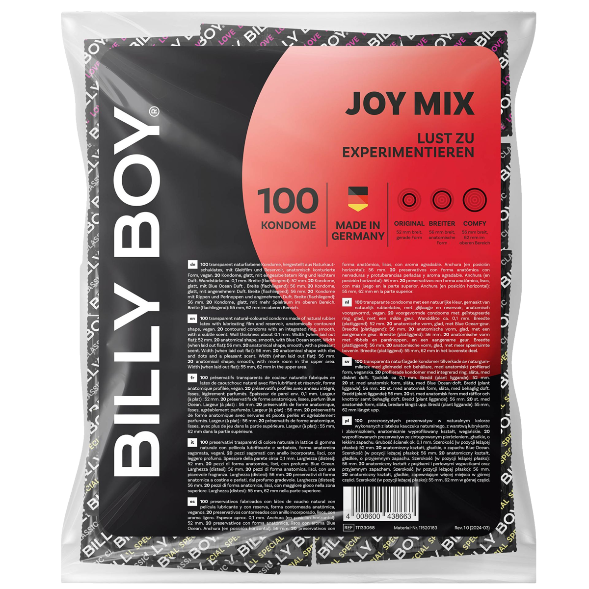 Billy Boy Bulk-Pack: Joy Mix, 100 condoms