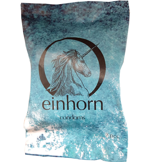 Einhorn Condoms: Bali, 7 condoms in the chips bag