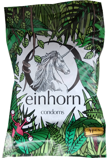 Einhorn Condoms: Fummel-Dschungel, 7 condoms in the chips bag
