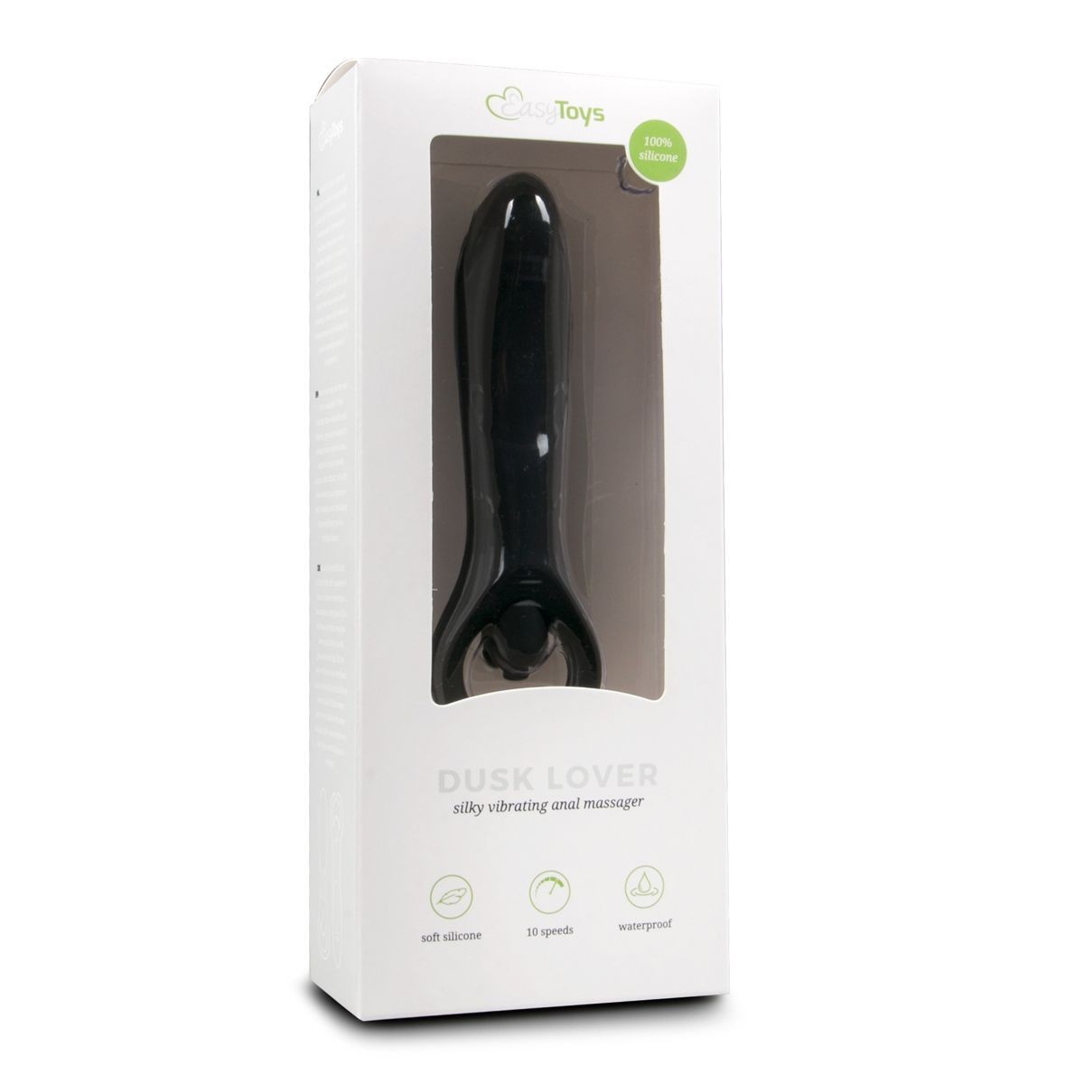 EASYTOYS Anal Collection čierny análny vibrátor