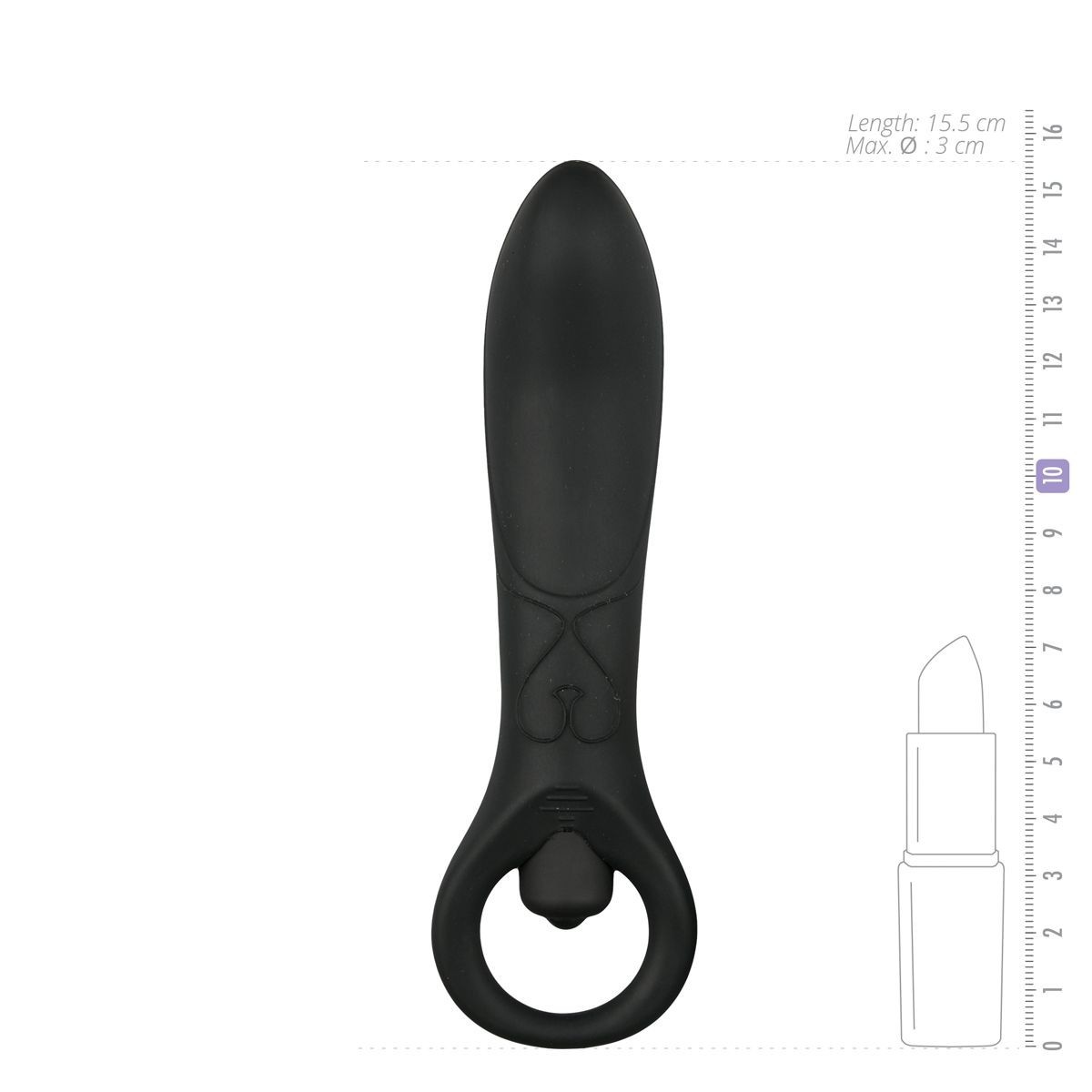 EASYTOYS Anal Collection čierny análny vibrátor