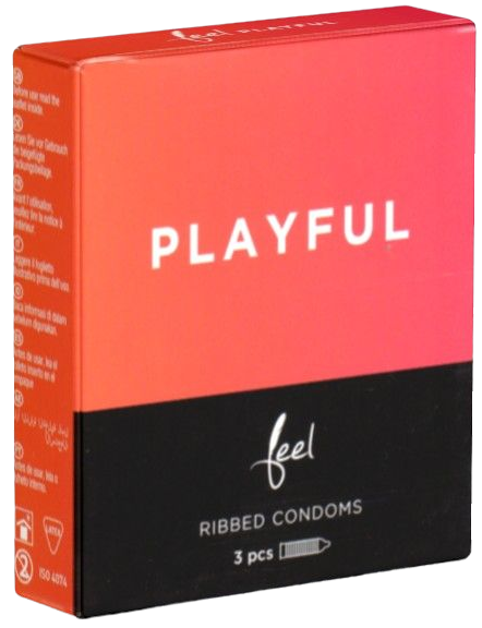 Feel «Playful» condoms with intense ribs - stimulating for HIM