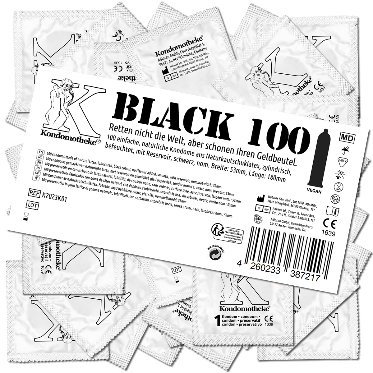 Kondomotheke BLACK: 100 black condoms