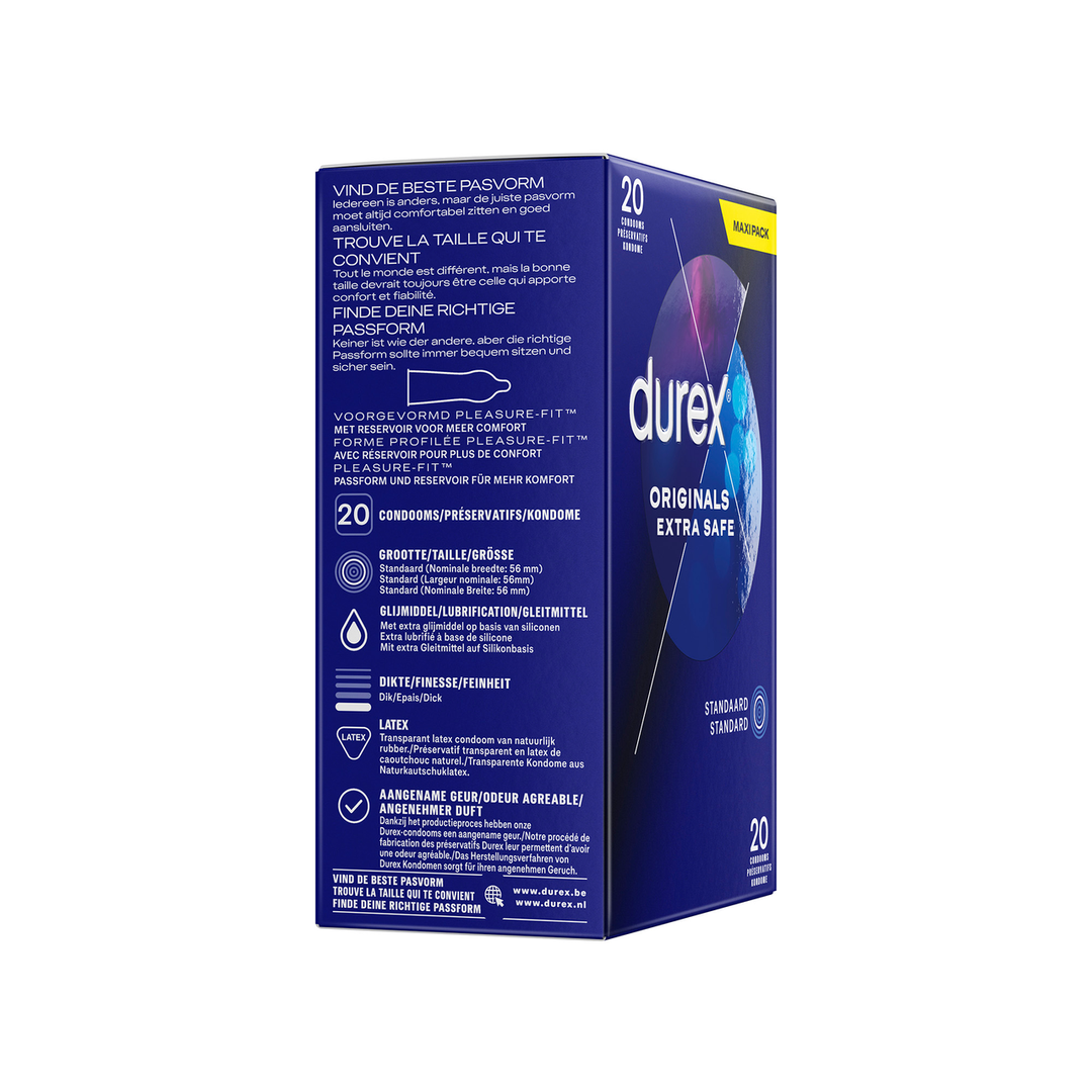 Durex Originals Extra Safe - Kondómy - 20 kusov