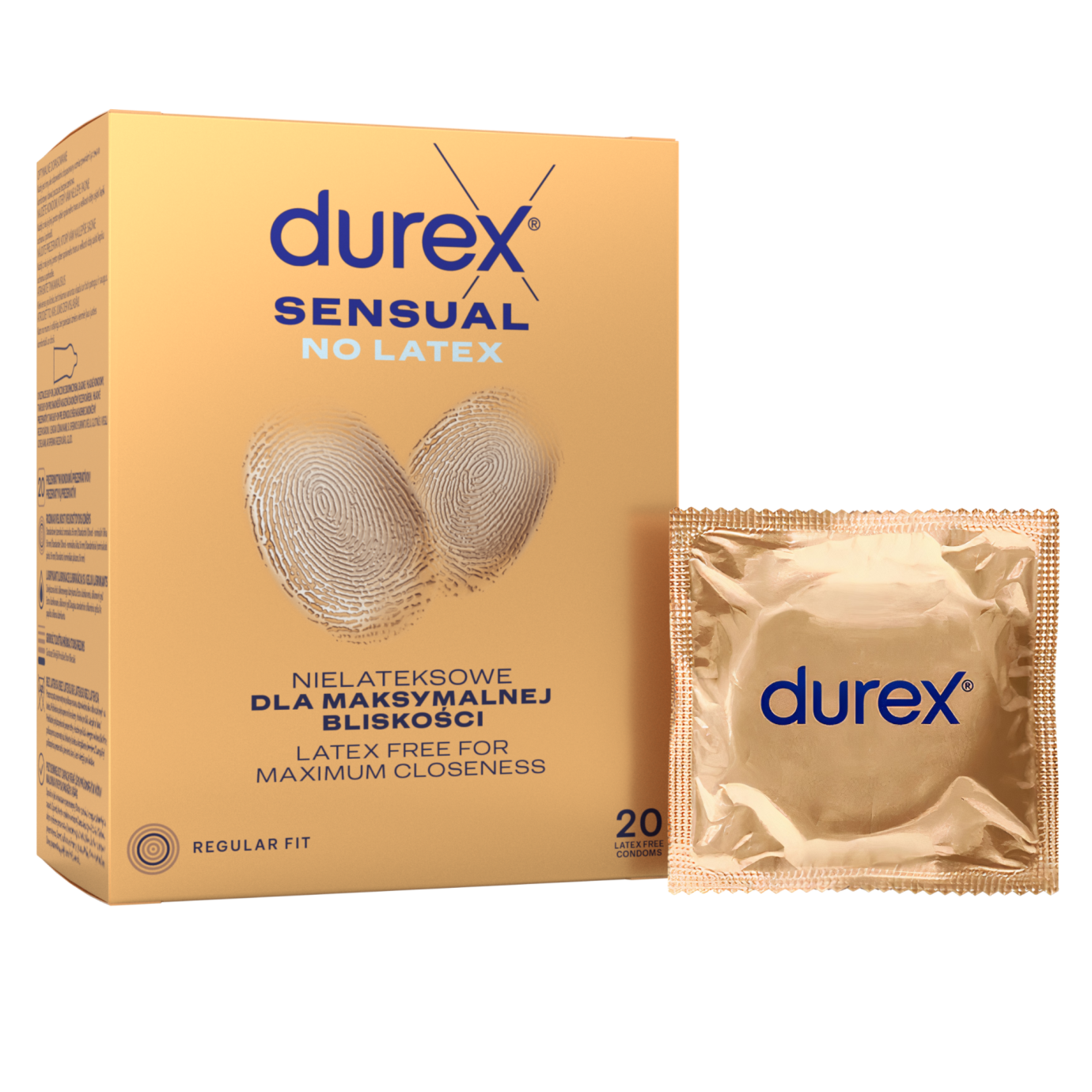DUREX Sensual No Latex – bezlatexové kondómy (20 ks)