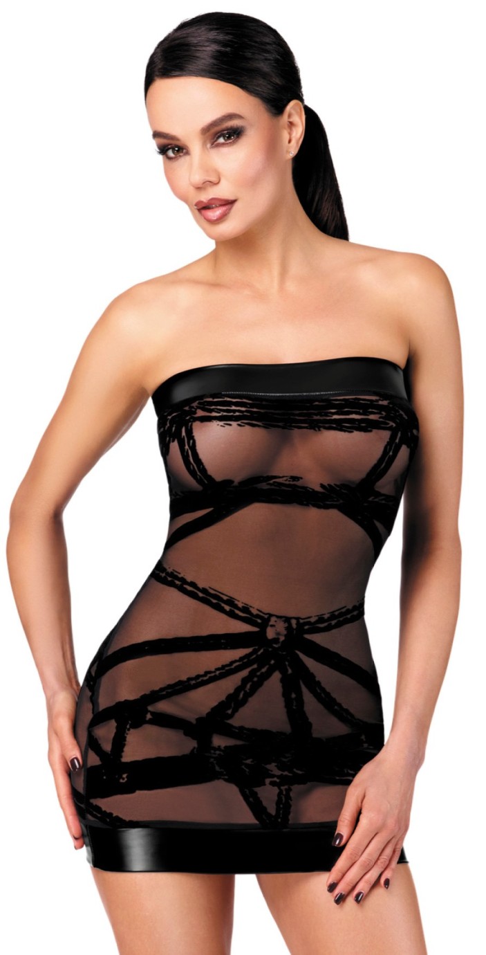 NOIR 359 Bondesque Off-shoulder mini dress