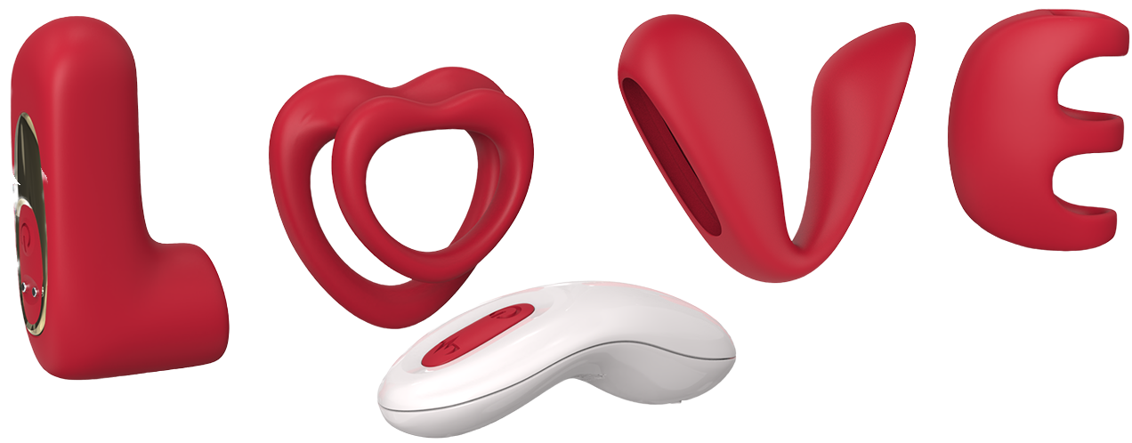 The LOVE Collection – Súprava pre páry 4 v 1 s diaľkovým ovládaním