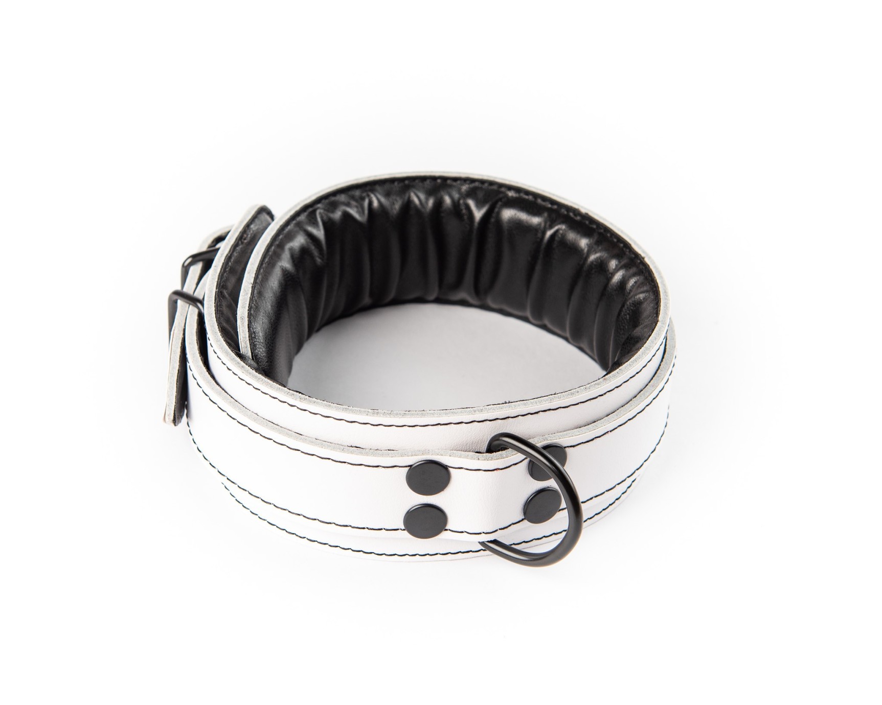 Kožený obojok z bielej kože Sexy Elephant – Aria Collar