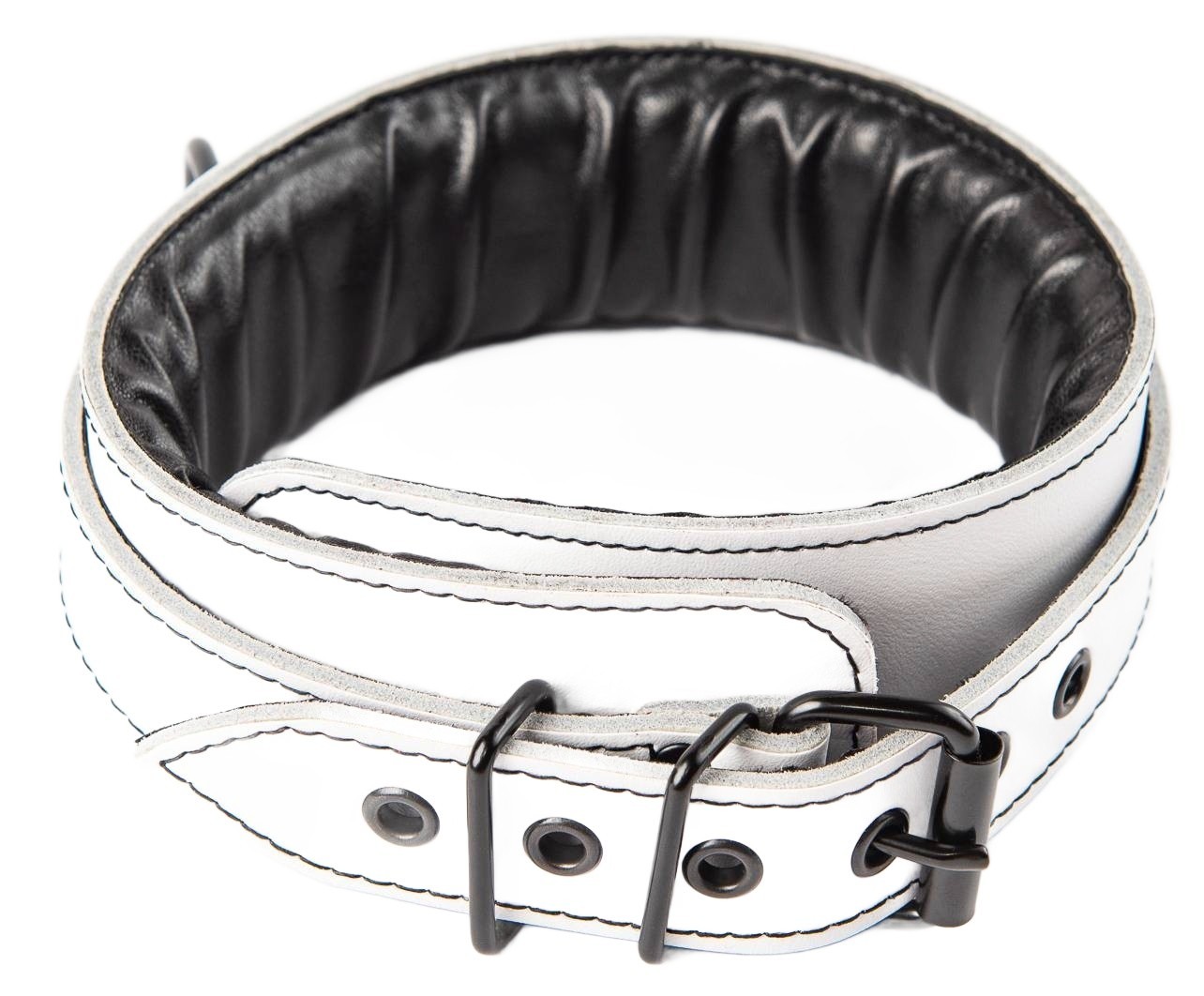 Kožený obojok z bielej kože Sexy Elephant – Aria Collar