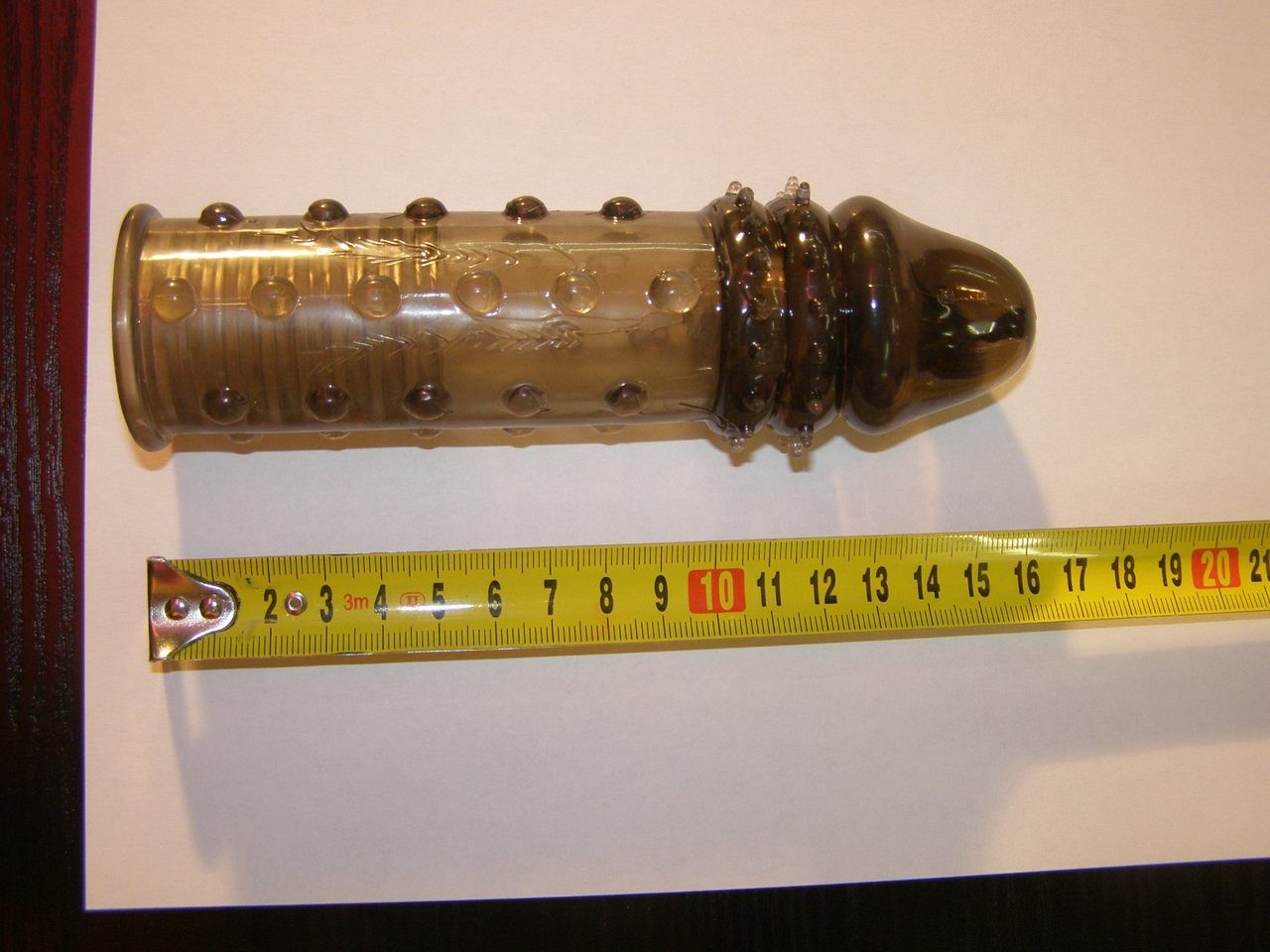 Predlžovací návlek na penis Adon, rozmery