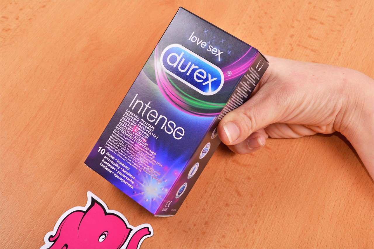 Durex Intense Orgasmic – vrúbkované kondómy (10 ks)
