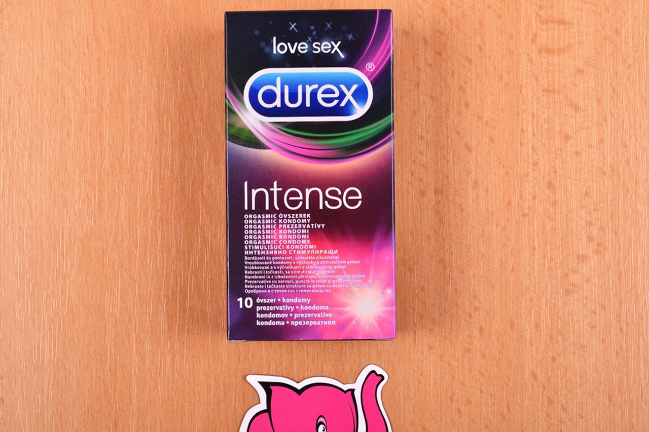 Durex Intense Orgasmic – vrúbkované kondómy (10 ks)