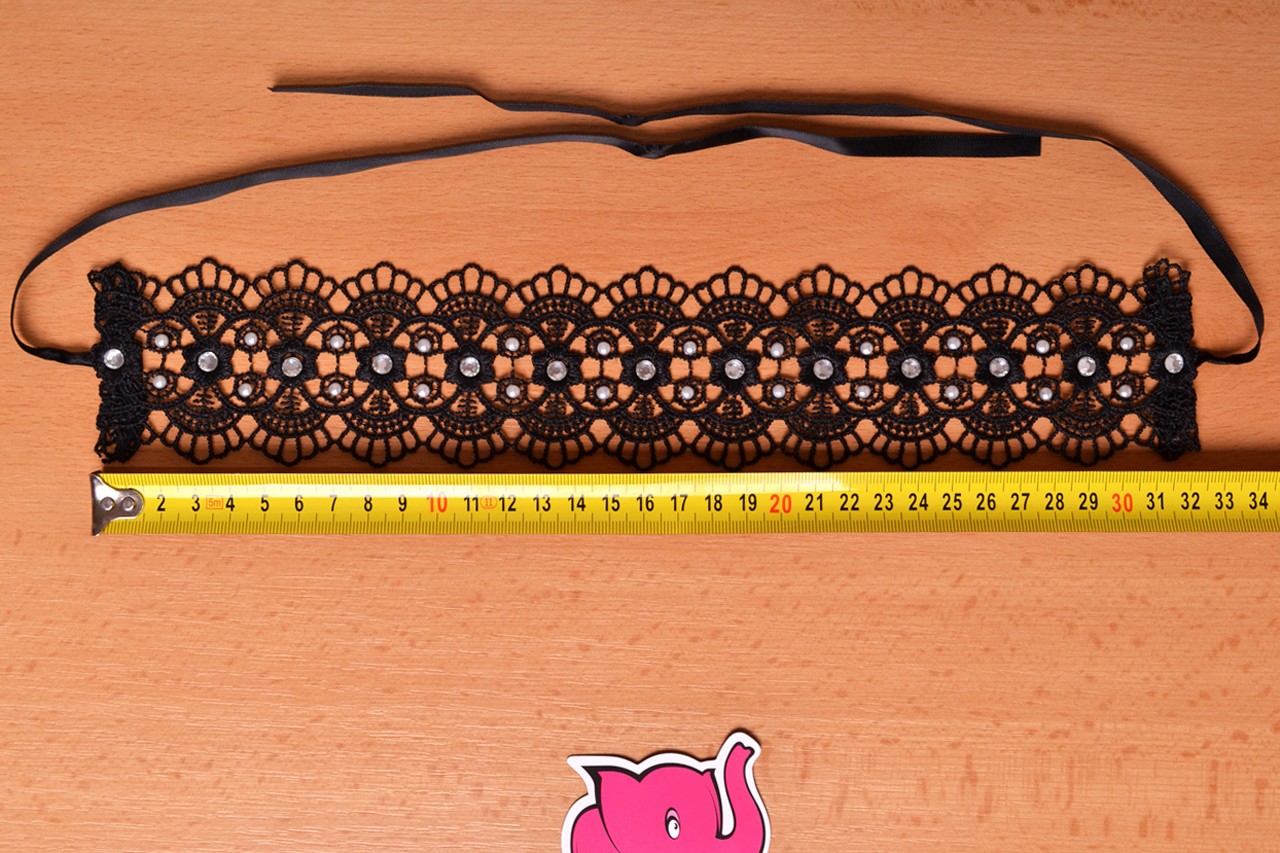 Choker s kamienkami Succubus - meriame dĺžku