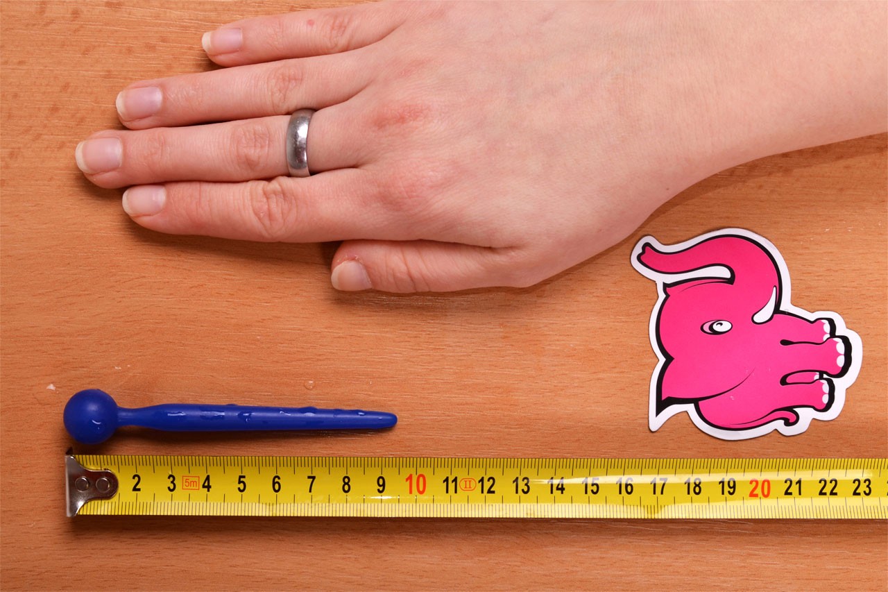 Silikónový dilatátor Blue Stick - meriame dĺžku dilatátory