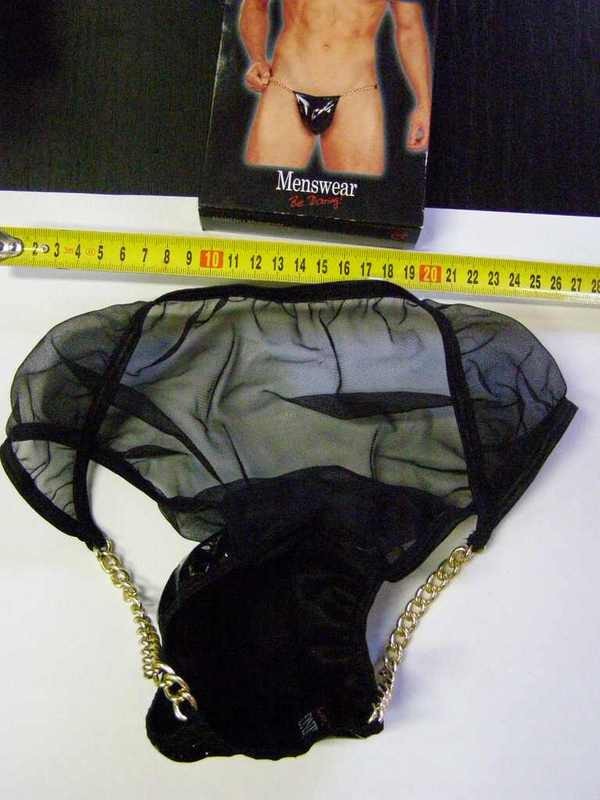 Bielizeň muži tangá čiernej retiazka SL