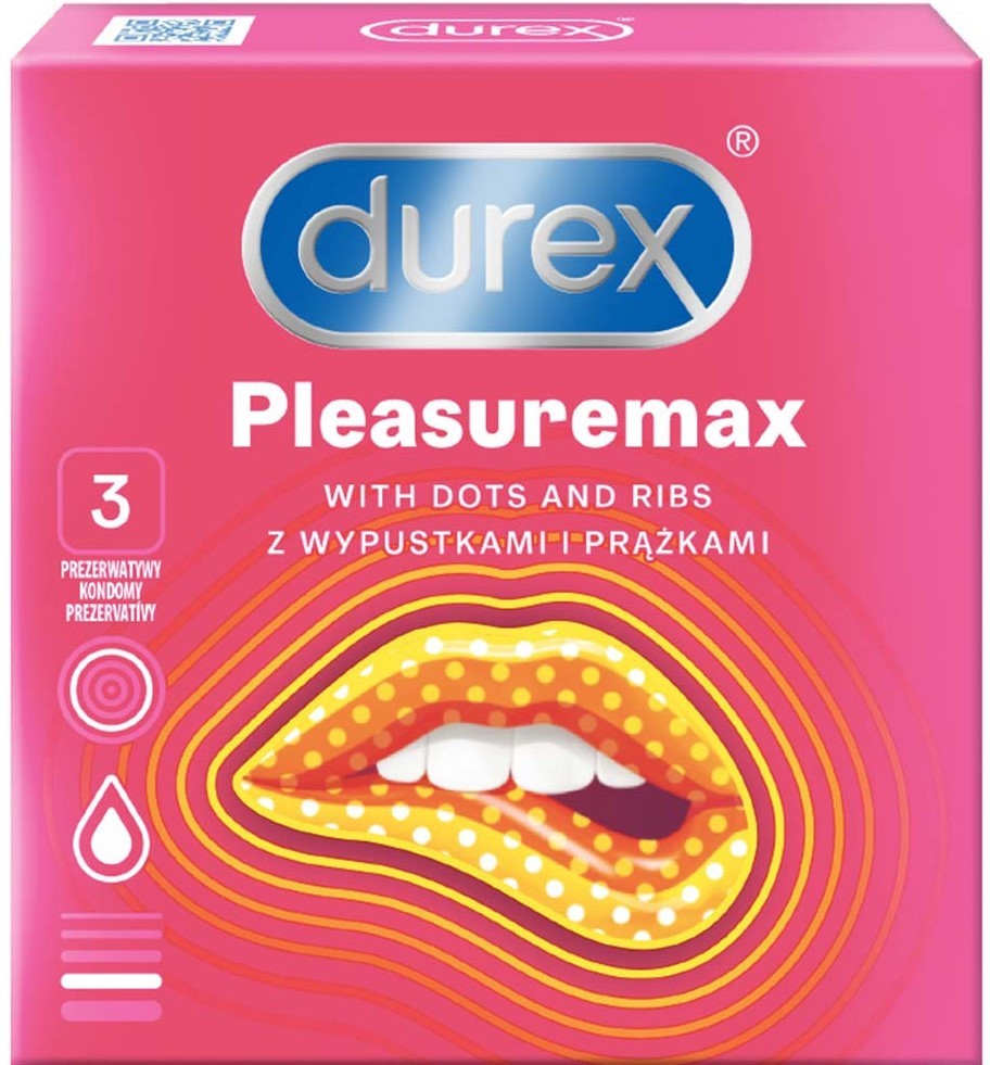 Durex Pleasuremax - vrúbkované kondómy (3 ks)