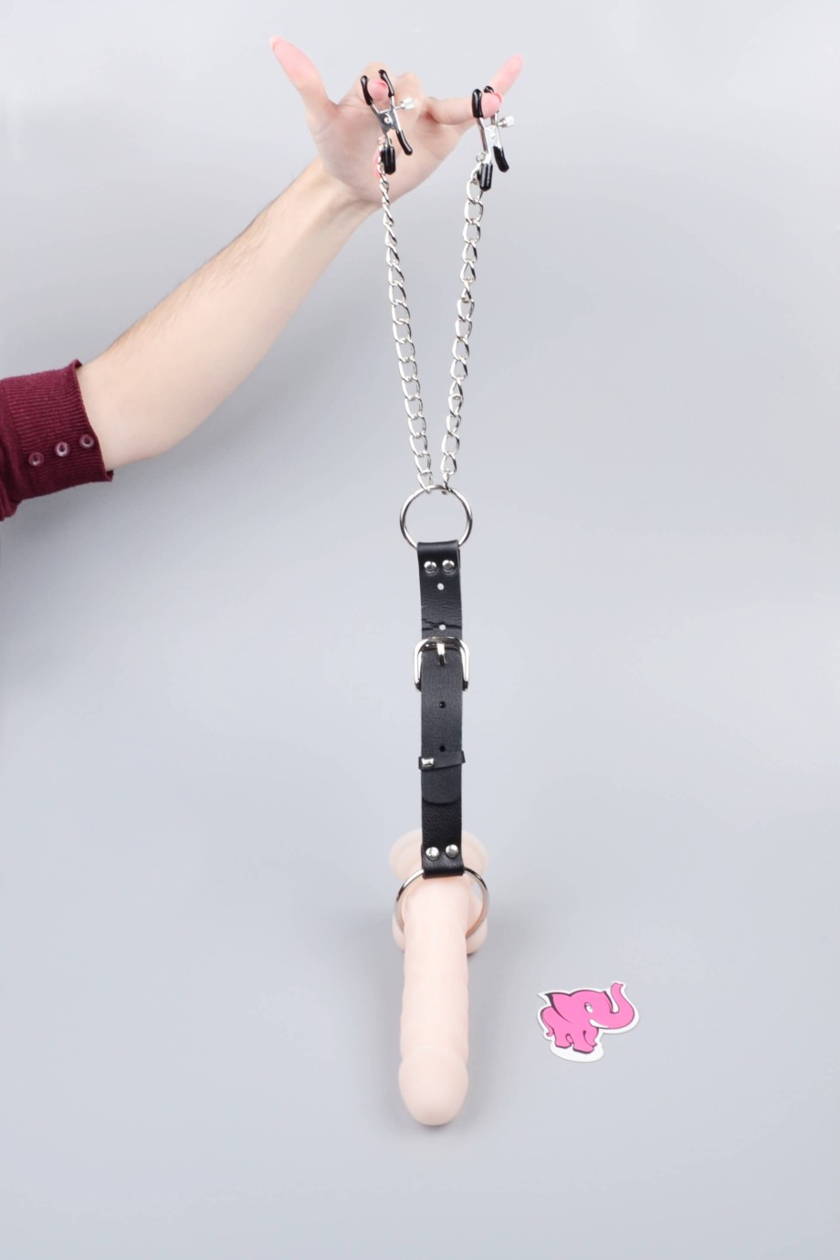 Svorky na bradavky s krúžkom na penis Pinch